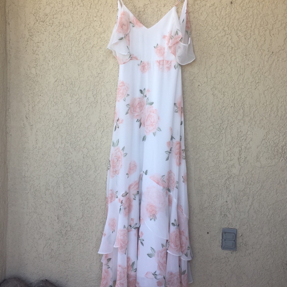 Lulus Cold-Shoulder Maxi Dress